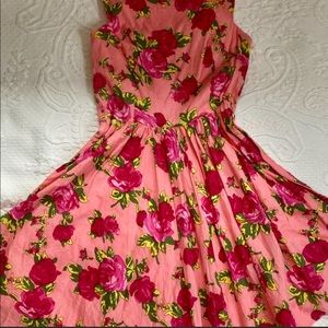Betsey Johnson Pink Rose Floral Dress